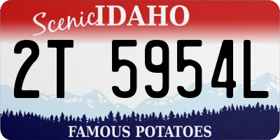 ID license plate 2T5954L