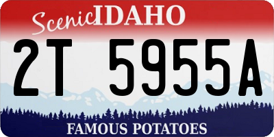 ID license plate 2T5955A