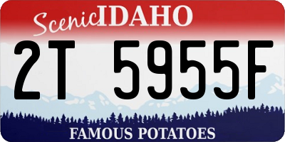 ID license plate 2T5955F