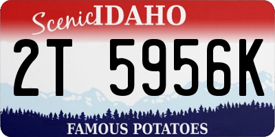ID license plate 2T5956K