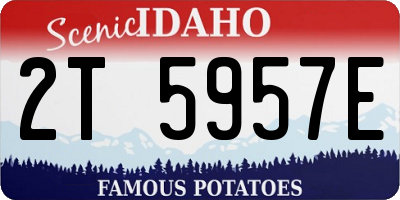 ID license plate 2T5957E