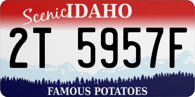 ID license plate 2T5957F