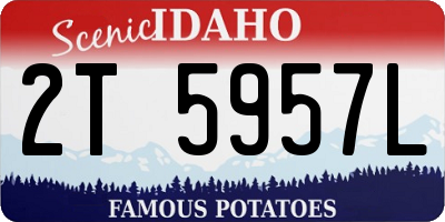ID license plate 2T5957L