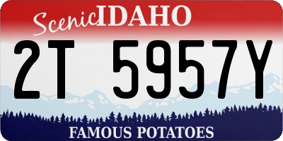 ID license plate 2T5957Y