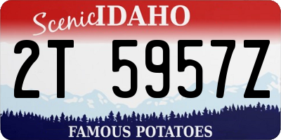 ID license plate 2T5957Z