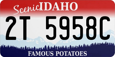 ID license plate 2T5958C