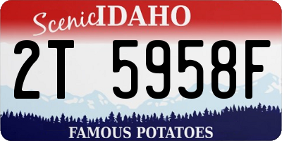 ID license plate 2T5958F