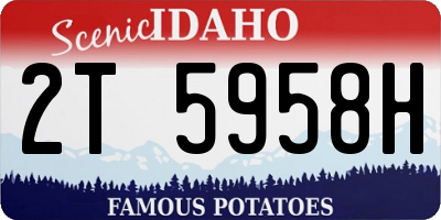 ID license plate 2T5958H