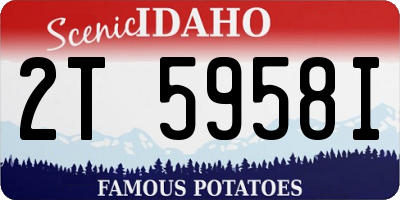 ID license plate 2T5958I