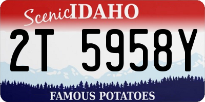 ID license plate 2T5958Y