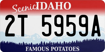 ID license plate 2T5959A