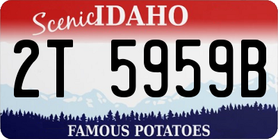 ID license plate 2T5959B
