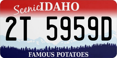 ID license plate 2T5959D