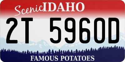 ID license plate 2T5960D