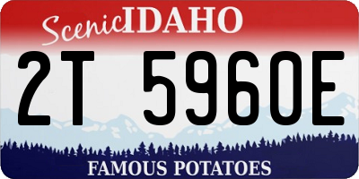 ID license plate 2T5960E