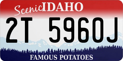 ID license plate 2T5960J