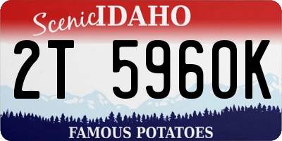 ID license plate 2T5960K