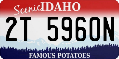 ID license plate 2T5960N