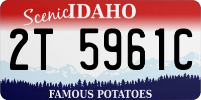 ID license plate 2T5961C