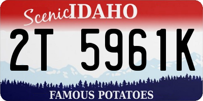 ID license plate 2T5961K