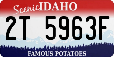 ID license plate 2T5963F