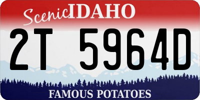 ID license plate 2T5964D