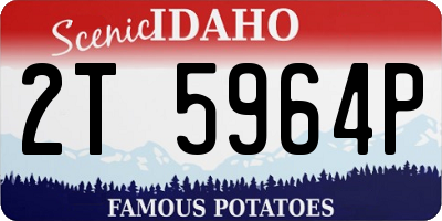 ID license plate 2T5964P