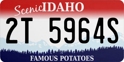 ID license plate 2T5964S