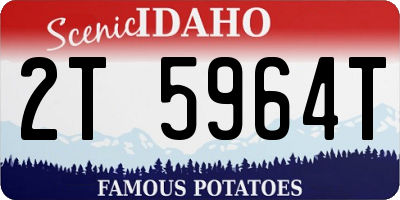 ID license plate 2T5964T