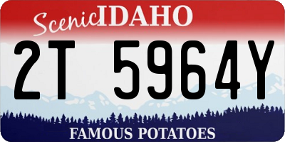 ID license plate 2T5964Y