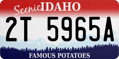 ID license plate 2T5965A