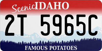 ID license plate 2T5965C
