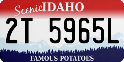 ID license plate 2T5965L