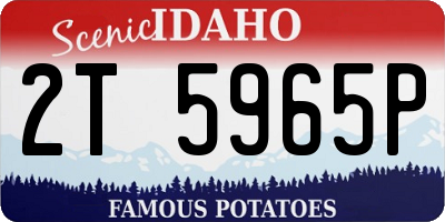 ID license plate 2T5965P