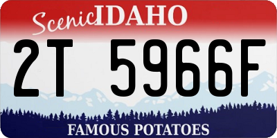 ID license plate 2T5966F