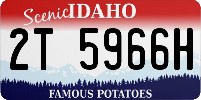 ID license plate 2T5966H