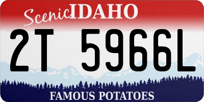 ID license plate 2T5966L
