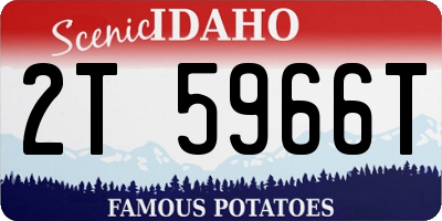 ID license plate 2T5966T