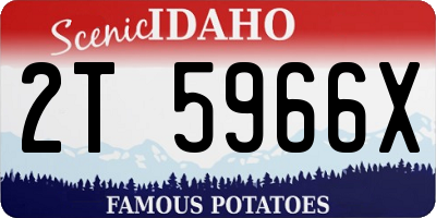 ID license plate 2T5966X