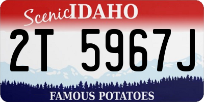 ID license plate 2T5967J
