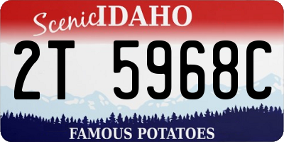 ID license plate 2T5968C