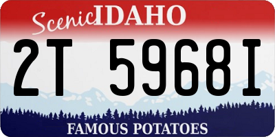ID license plate 2T5968I