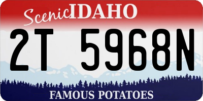 ID license plate 2T5968N