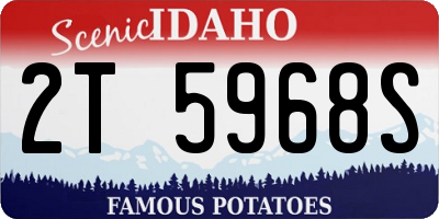 ID license plate 2T5968S
