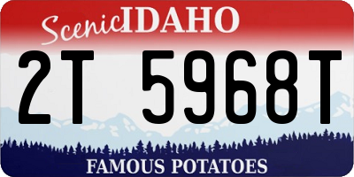 ID license plate 2T5968T