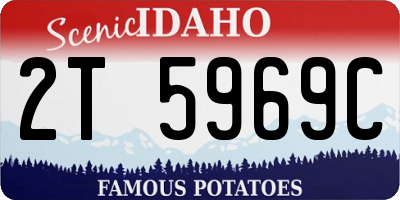 ID license plate 2T5969C