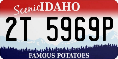 ID license plate 2T5969P