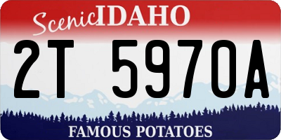 ID license plate 2T5970A