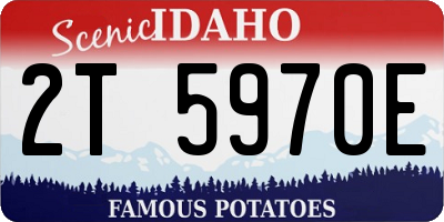 ID license plate 2T5970E
