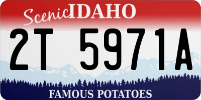 ID license plate 2T5971A